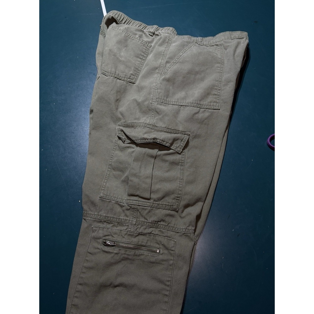 Aeropostale Cargo Pants Womens XL Green Utility Baggy Wide Leg Loose Y2K Relaxed - Picture 9 of 14